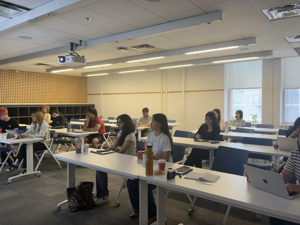 Students attending a bootcamp lecture