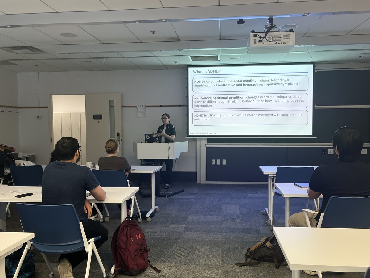 Guest speaker presenting to bootcamp students